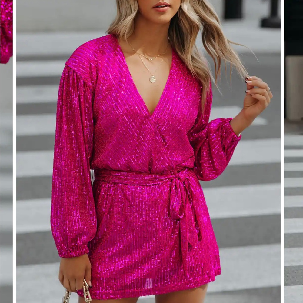 //VICI Exclusive// Our Overnight Sequin Drape Romper is a real head-turner